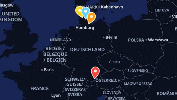 Map of company locations