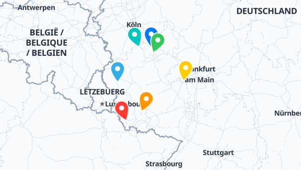 Map of company locations