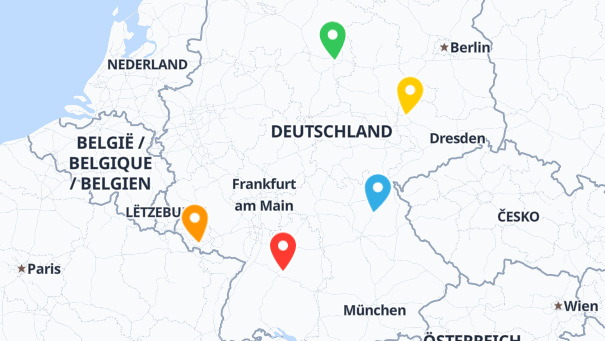 Map of company locations