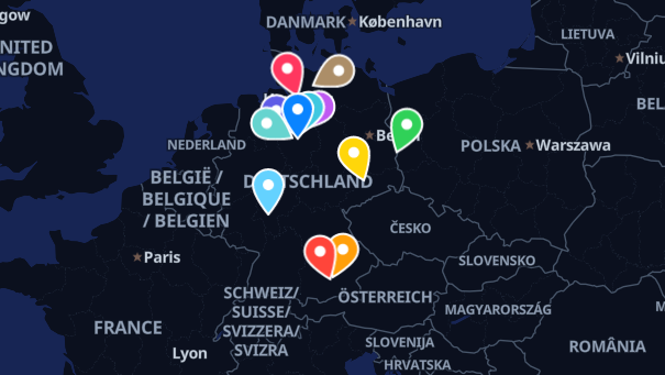 Map of company locations