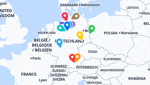 Map of company locations