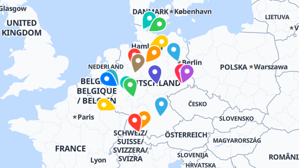 Map of company locations