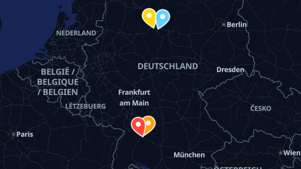 Map of company locations