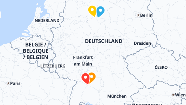Map of company locations