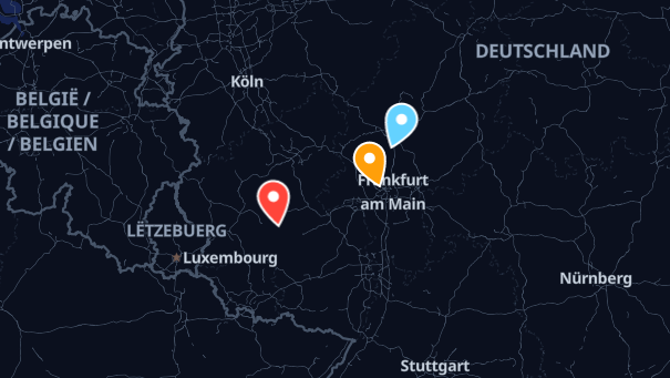 Map of company locations