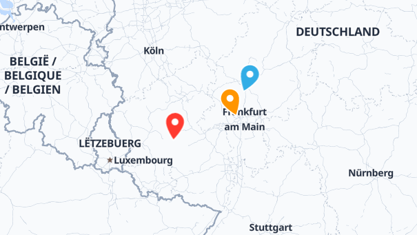 Map of company locations