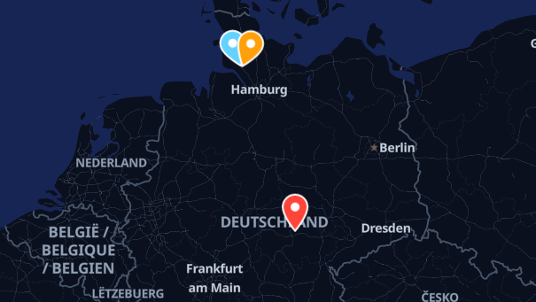 Map of company locations