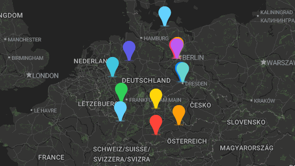 Map of company locations