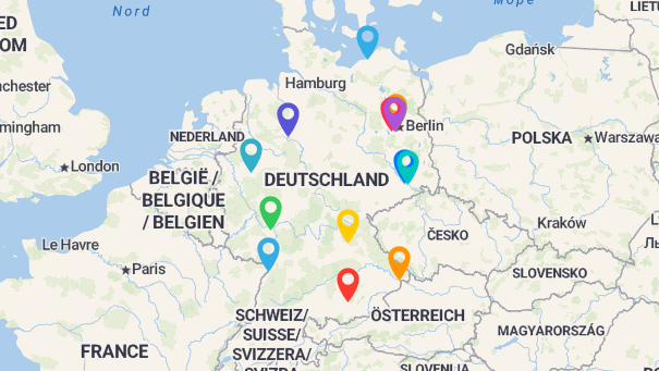Map of company locations