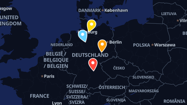 Map of company locations