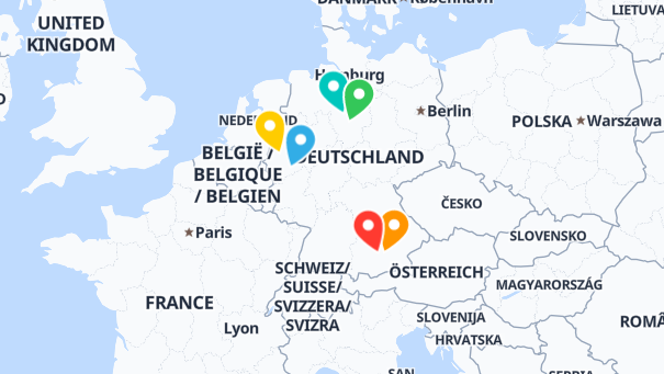 Map of company locations