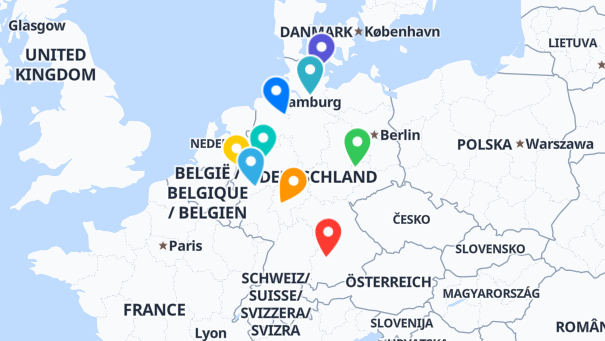 Map of company locations