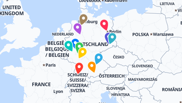 Map of company locations