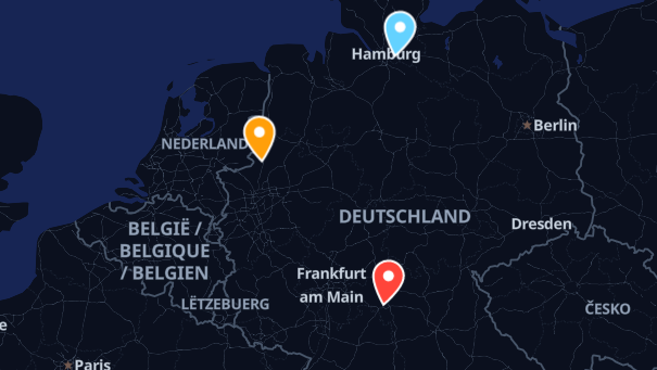 Map of company locations