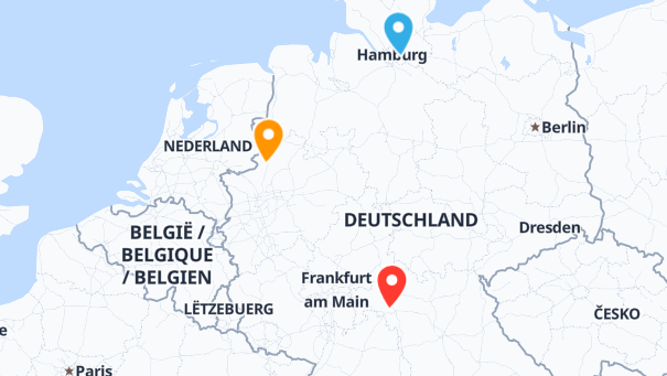Map of company locations