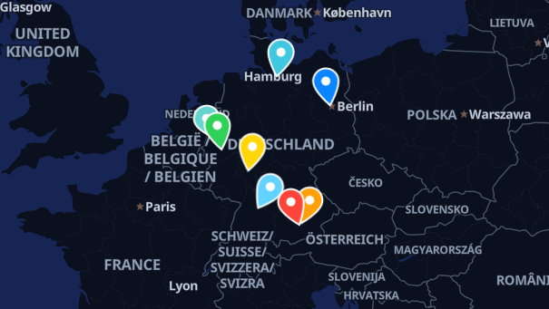 Map of company locations