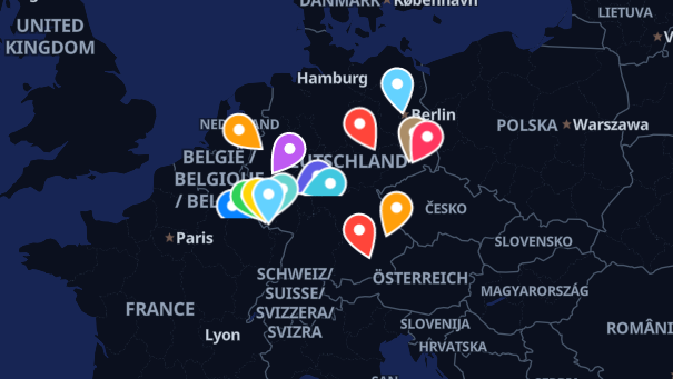 Map of company locations