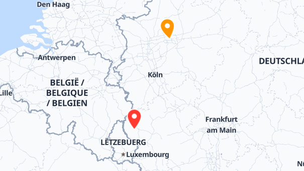 Map of company locations