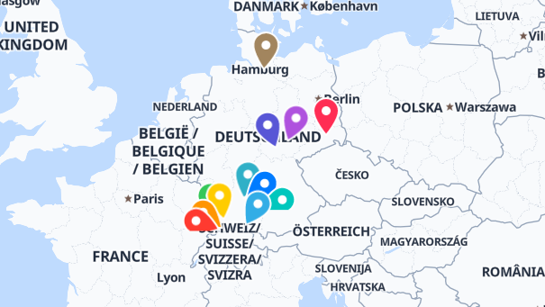 Map of company locations