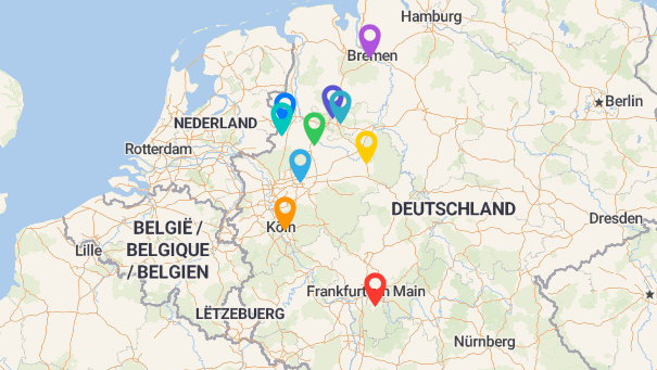 Map of company locations