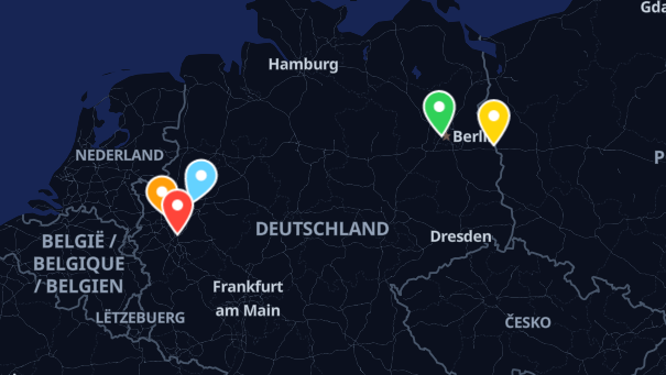 Map of company locations
