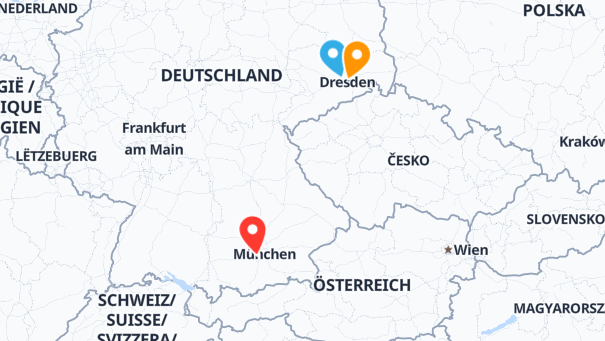 Map of company locations