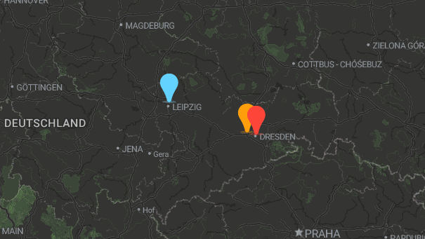 Map of company locations