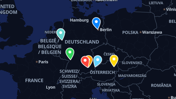 Map of company locations