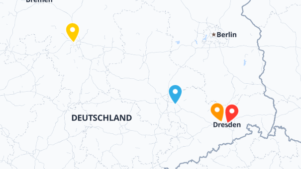 Map of company locations