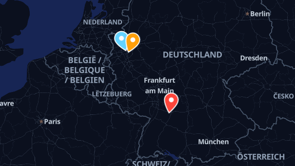 Map of company locations