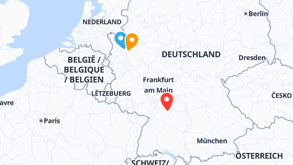 Map of company locations