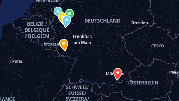 Map of company locations