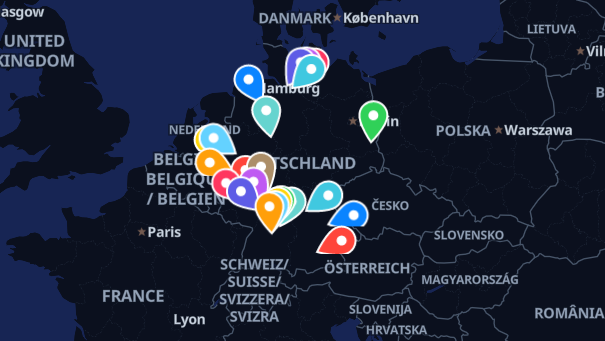 Map of company locations