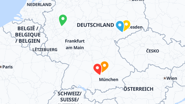 Map of company locations