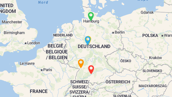 Map of company locations