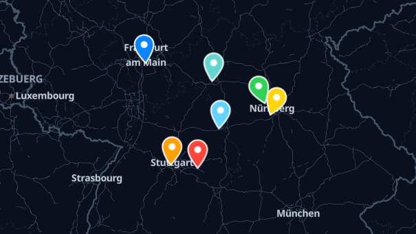 Map of company locations