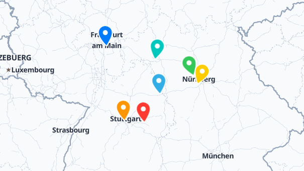 Map of company locations