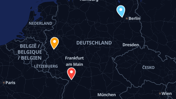 Map of company locations