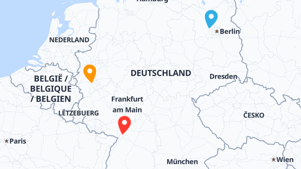 Map of company locations