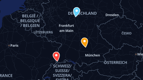 Map of company locations