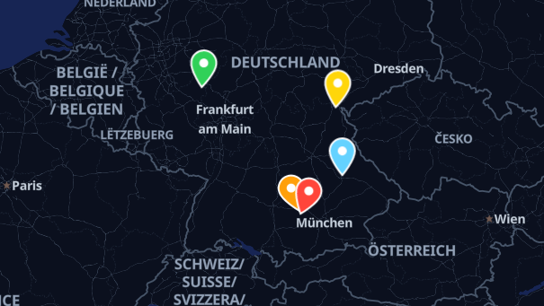 Map of company locations