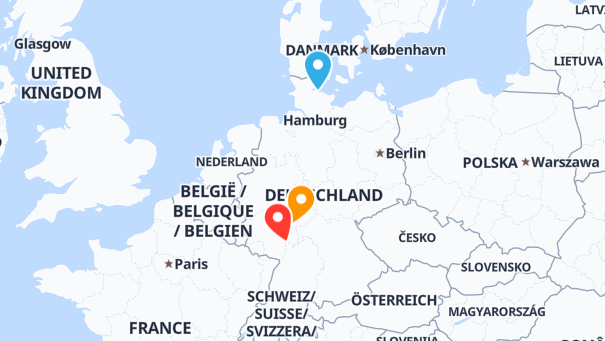 Map of company locations