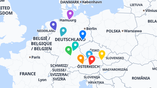 Map of company locations