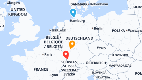 Map of company locations