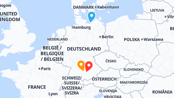Map of company locations