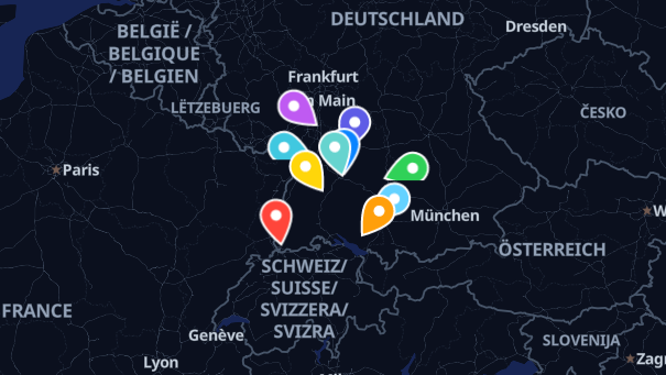 Map of company locations