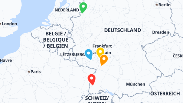 Map of company locations