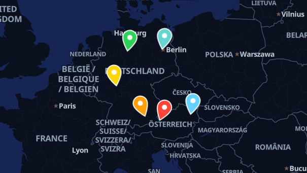 Map of company locations