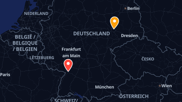 Map of company locations