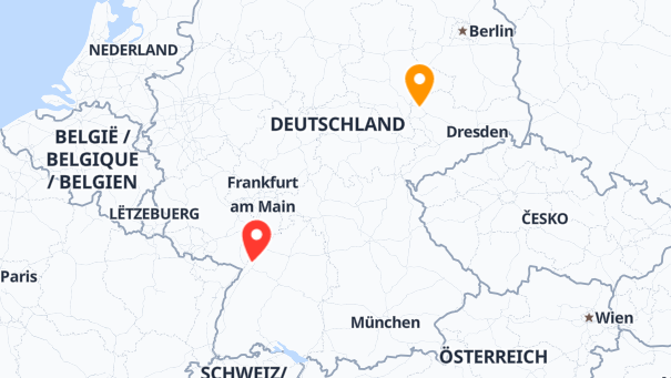 Map of company locations